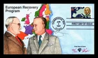 US COVER MARSHALL PLAN 50TH ANNIVERSARY FIRST DAY ISSUE PUGH HAND PAINTED