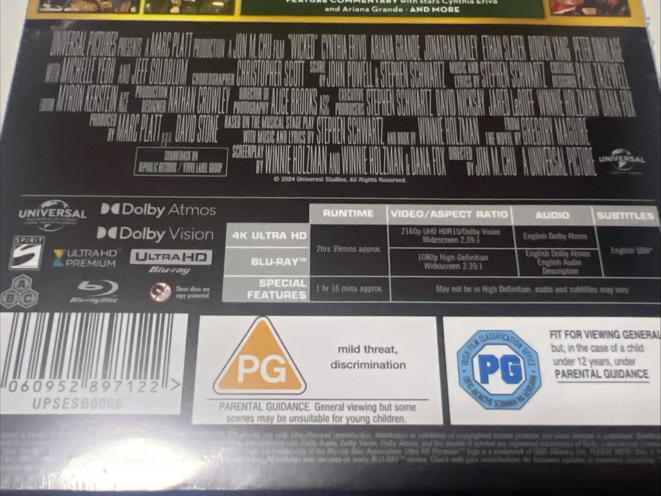 Wicked 4K UHD Blu-ray SteelBook U.K. Exclusive - Image 3 of 4