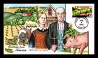 US COVER IOWA GREETINGS FROM AMERICA FIRST DAY ISSUE COLLINS HAND PAINTED