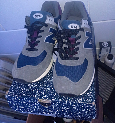 New Balance 574 New Without Box Men's Low Top Lace-Up Sneakers Gray/Blue