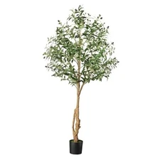 Artificial Olive Trees 6ft, Faux Faux Olive Tree Indoor with Realistic Tall 