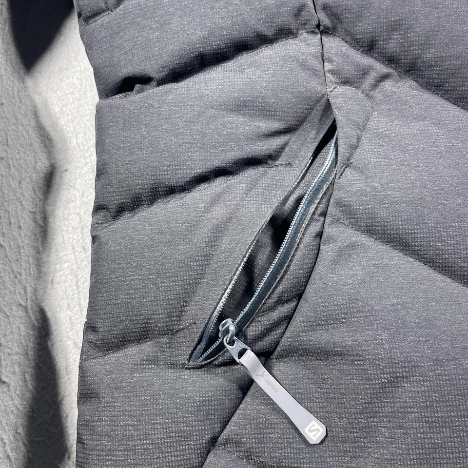 Chaqueta Salomon Mujer Mediana Negra Con Capucha AdvancedSkin Abrigo de Invierno Cálido Foto 3 de 4