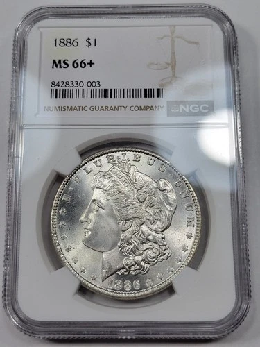 1886 P Morgan Silver Dollar $1 NGC MS66+ PLUS Philadelphia Clean Cheek *M364
