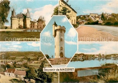 Masseret Chateau de la Greuerie Vue generale Tour d orientation Etang des Places