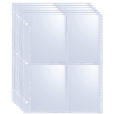 20 Pack 160 Pockets 2.5x3.5 Trading Card Sleeves,A5 2.6x3.6 inch, 20