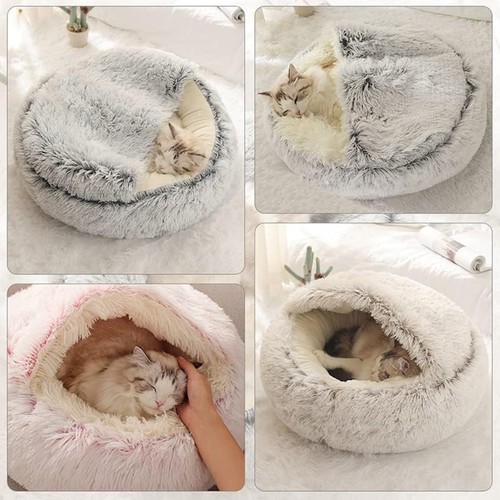 Dog Cave Bed Universal Small Pet Cave Bed Machine Washable Pet Cave Bed - Picture 6 of 15