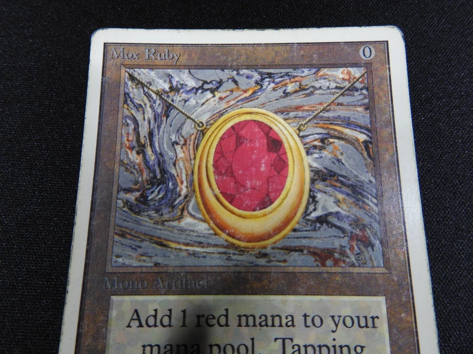 Mox Ruby HP/POOR [Unlimited Edition] No Ink No Creases Mtg Magic Free Tracking! - Image 3 of 4