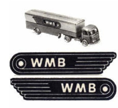 WMB  Ersatz Aufkleber f. WIKING MB / MAN Sattelzug # 513  Art. 160