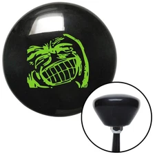 Green Big Grin Meme Black Retro Shift Knob w/ M16x1.5 Insert Shifter Auto Brody