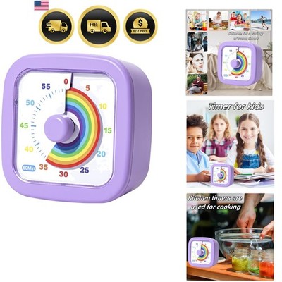 Kids Visual Timer Cute Rainbow - 60 Minute Countdown Timer Time Management fo...