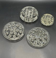 Vintage Lot Of 4 Clear Glass Floral Frogs for Flower Arrangement 5"  3"
