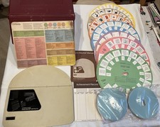 1970s Cyclo-teacher Learning Aid Kit Wred Hardside Storage Case- Complete 1970s Cyclo-teacher Learning Aid Kit Wred Hardside Storage Case- Complete