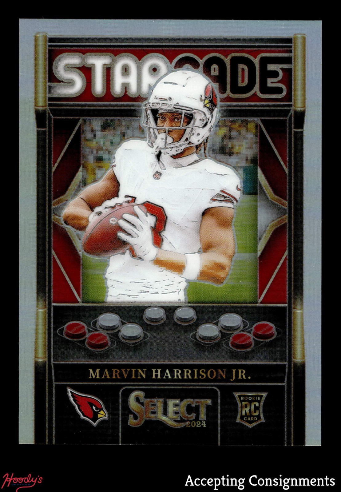 2024 Select Starcade Silver Prizm #14 Marvin Harrison Jr. RC ROOKIE CARDINALS