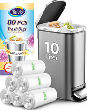 2.6 Gallon 80 Counts Strong Trash Bags Garbage Bags by , Bathroom Trash Can Bin