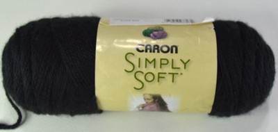 Caron Simply Soft Yarn Black 9727 Acrylic 315 yards