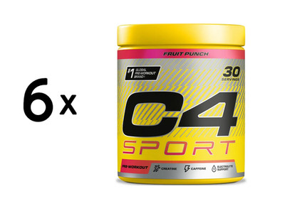 6 x Cellucor C4 Sport (30 Serv) Fruit Punch (81,01 EUR/kg)