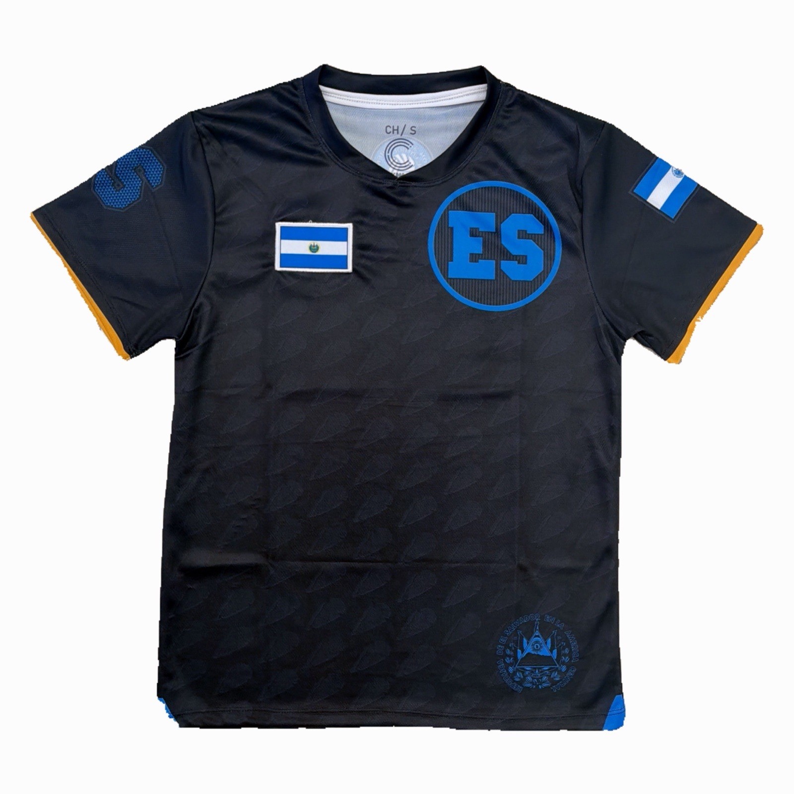 El Salvador soccer jersey 3rd 2026 unisex black and Gold color
