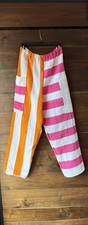 Towel Pants Pink And Orange Stripes