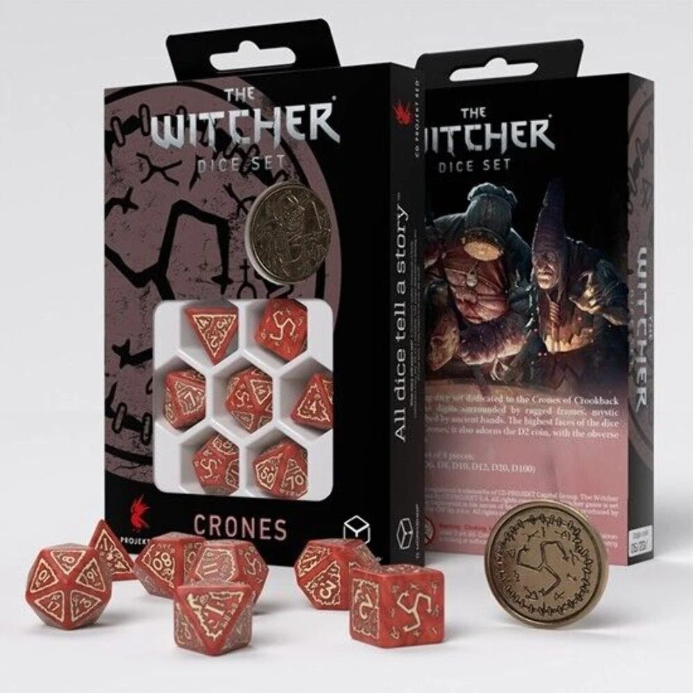 The Witcher Crones Brewess RPG Dice Set with Metal Coin Q-Workshop