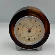 Amber Color Retro Bedside Desk Table Clock