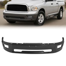 For Dodge Ram 1500 09-12 Black Front Bumper Face Bar W Light Hole 68206067aa