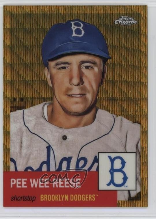 2022 Chrome Platinum Anniversary Gold Wave Refractor 43/50 Pee Wee Reese 1t2u