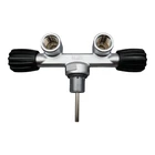 T-valve twin valve double valve compressed air 300 bar M25x2mm fixed Polaris