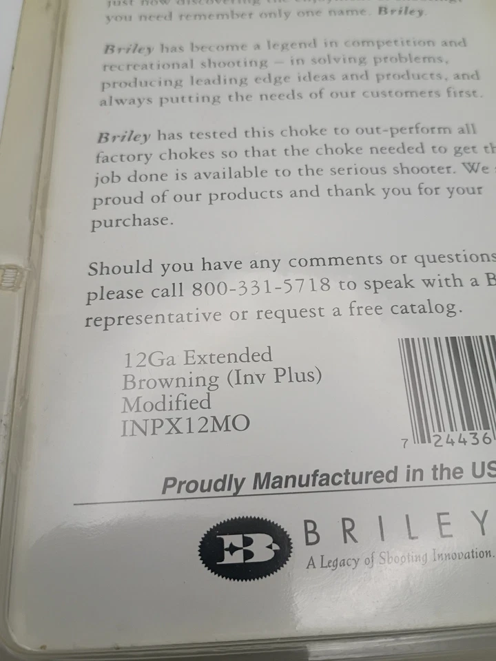 Estranguladores Briley para Browning Invector Plus; 12 Ga extendido modificado 10567 Foto 4 de 4