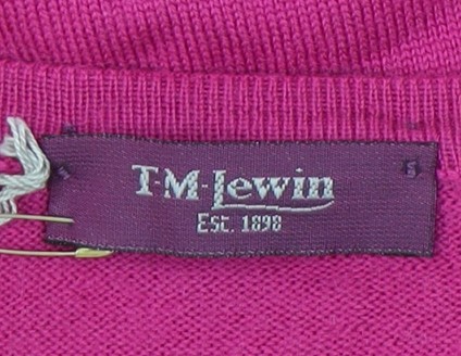 T.M.Lewin Strickjacke Damen rosa Merinowolle S V-Ausschnitt langarm - Bild 4 von 12
