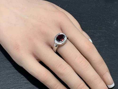Ring Granat 925er Silber Gr. 55 - Bild 6 von 13