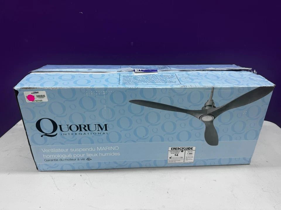 Quorum Ceiling Fan 97543-59 54" Matte Black - Image 4 of 4