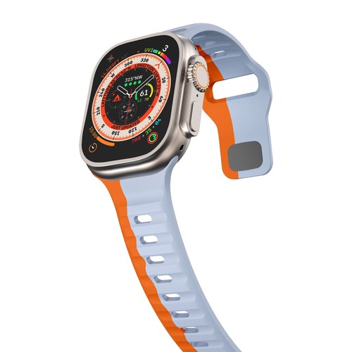 Sports Splicing Silicone Strap For Apple Watch Ultra 9 8 7 6 SE iWatch 49mm Band - Picture 33 of 95