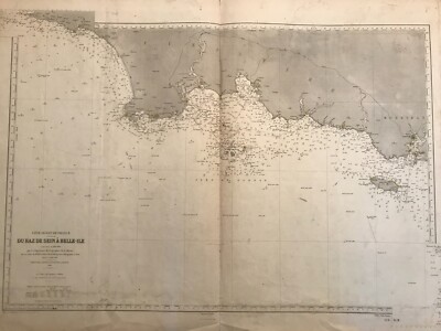 Côtes Ouest de France - Du Raz de Sein à Belle-Ile - Beautemps - 1888