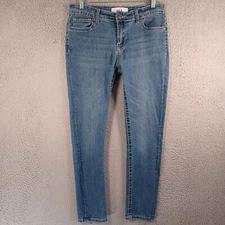 VGS Womens Blue Jeans Size 6 Skinny Zipper Button Denim Classic Comfortable