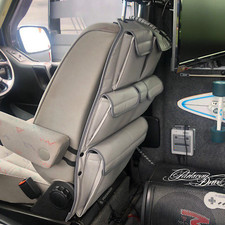 For Vw T4 Caravelle Campervan Leatherette Captains Back Seat Organiser Van-x