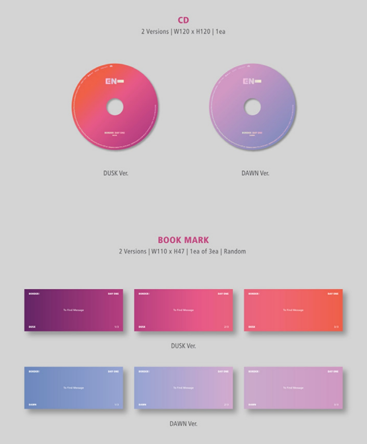 ENHYPEN BORDER: DAY ONE Album Random Ver. CD + Photobook +