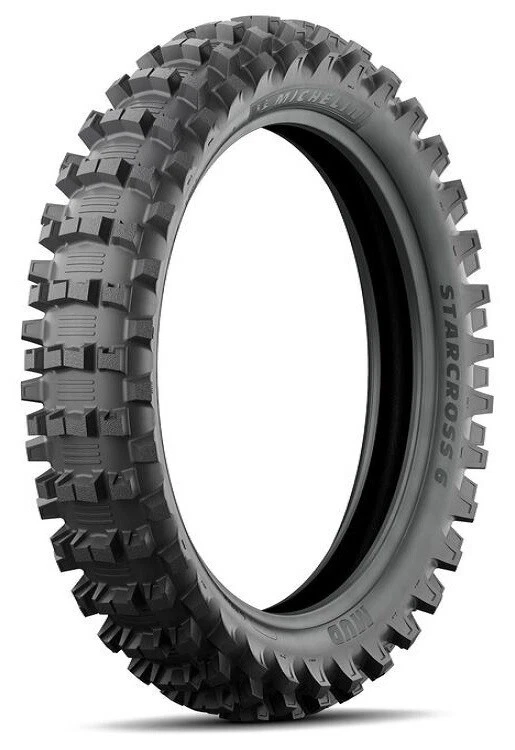 NEUMÁTICO TRASERO MICHELIN STARCROSS 6 MX BARRO 110/90-19 + TUBO HUSQVARNA 125 250 350 450 Foto 3 de 3