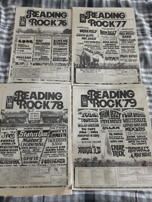 READING ROCK FESTIVAL 1976 1977 1978 1979 MAGAZINE ADVERT / SM POSTER / MAGNET *