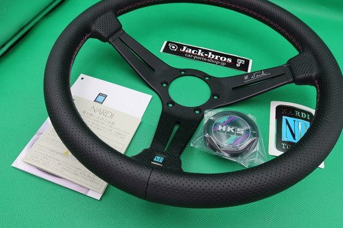 HKS STEERING WHEEL NARDI SPORTS 340MM DEEP DISH 2025 51007-AK668 In Stock - Picture 2 of 13