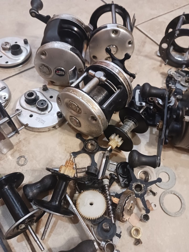 Big Lot Of Abu Garcia Ambassadeur Fishing Reel Parts eBay