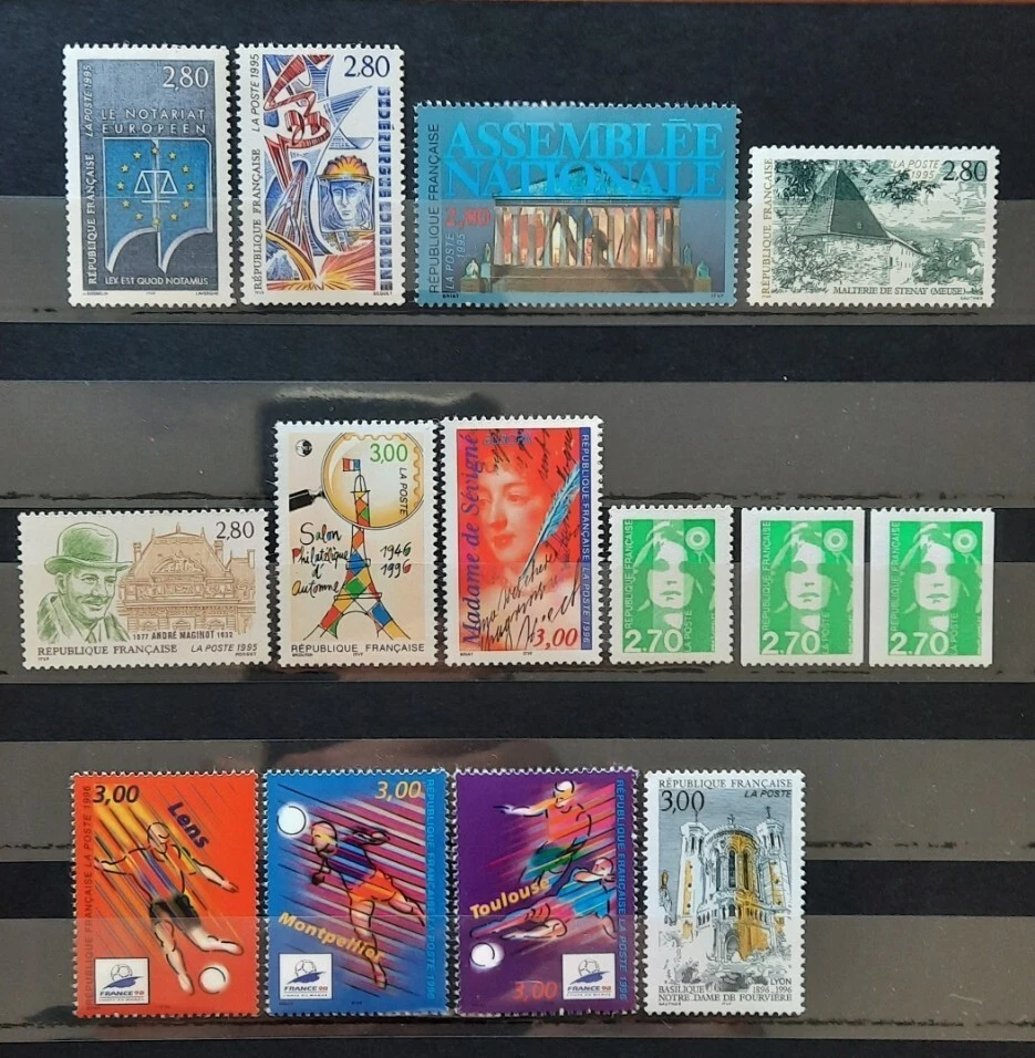 France 1995-96 Lot 14 timbres de n° 2924 à 3022 (cf détail), NEUFS** LUXE - Photo 1/1