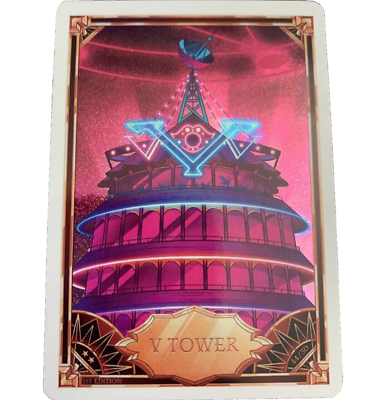 Hazbin Hotel Trading Card - V Tower 44/50 Premium FOIL Hazbin Hotel Trading Card - V Tower 44/50 Premium FOIL