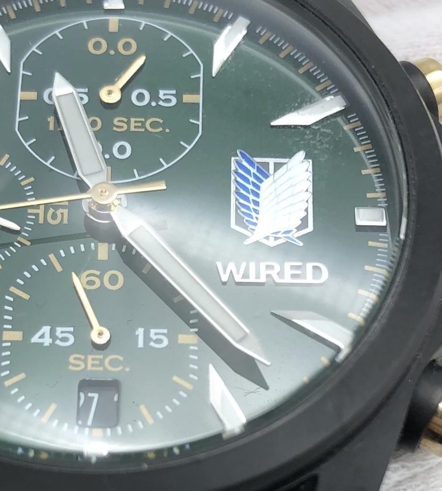 Seiko x Attack on Titan Levi Model AGAT714 Green Quartz Dial Mens