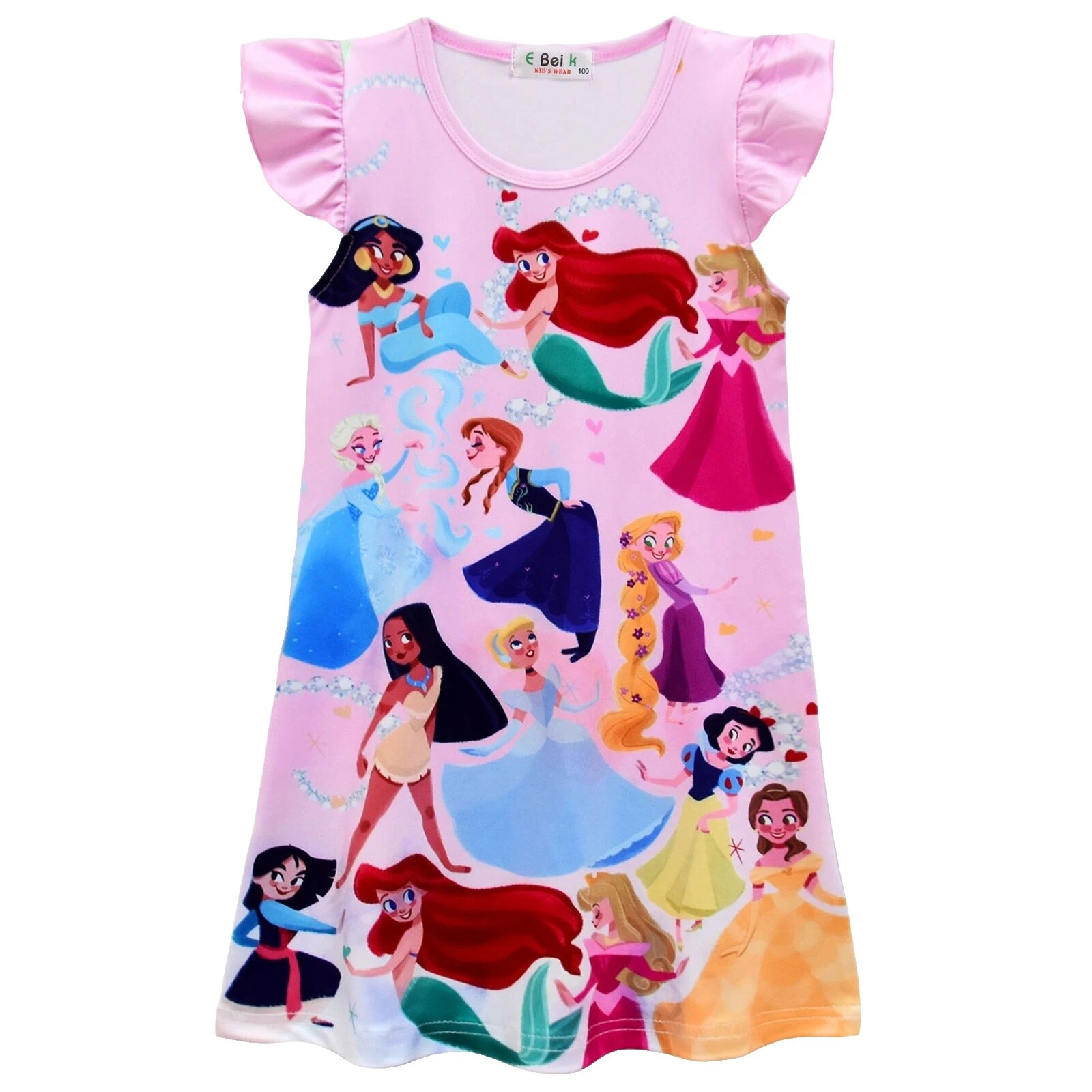 Muelle de Princesa Disney vestidos casual para niñas