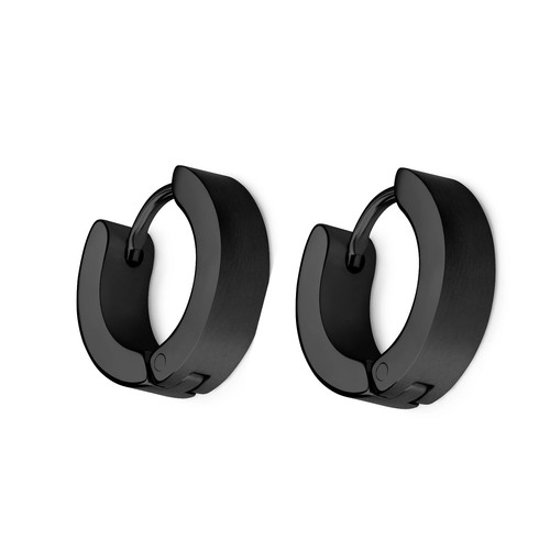 High Polished Hypoallergenic Stainless Steel Hoop Earrings - Picture 16 of 26