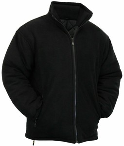 mens plain black fleece jacket