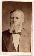 ANTIQUE CDV CIRCA 1860s WESTON HANDSOME BEARDED MAN IN SUIT BANGOR MAINE