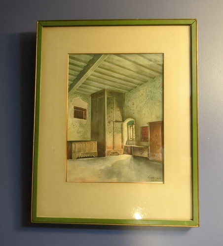 Carl Weigle (1849-1932) Reifenstein Castle Sterzing Italy Framed Colored Print - Picture 2 of 10