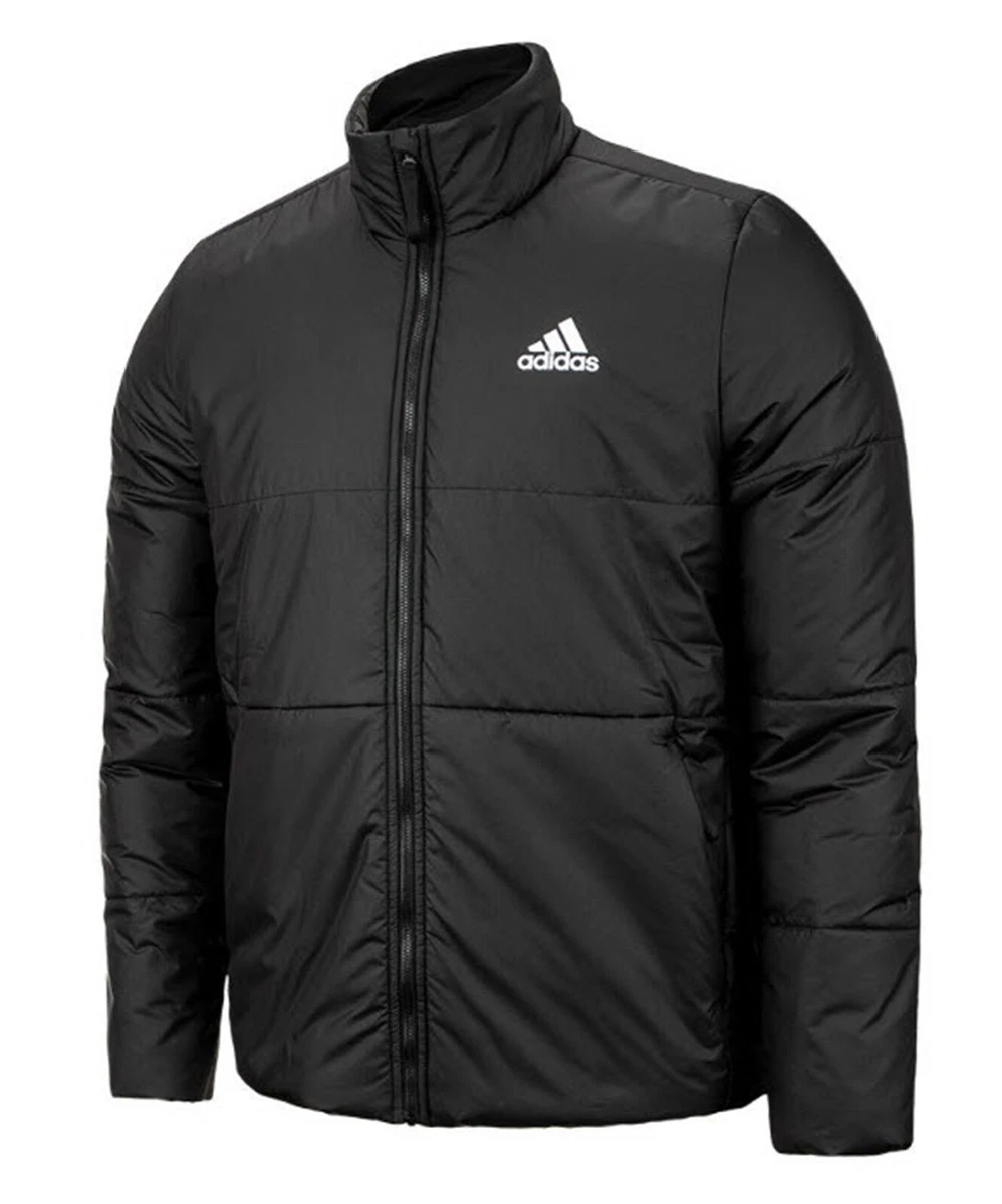 Adidas Men Insulated 3S BSC Padded Jacket Black Top Casual Parka GYM Coat  HG8758 | eBay