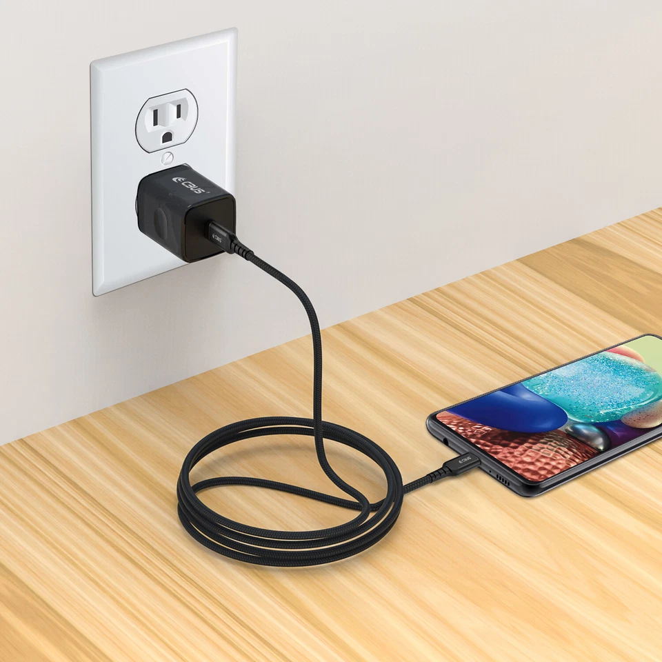 20W Fast Charger Cube + 10ft Cable for Samsung Galaxy S23/S22/S21/Plus/Ultra/FE - Image 2 of 4